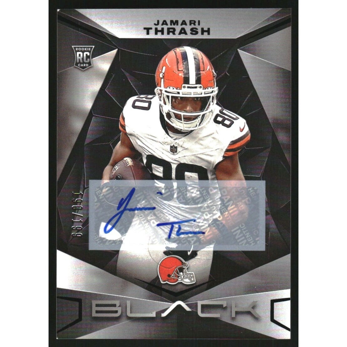 2024 Panini Black Rookies Autographs #140 Jamari Thrash. rookie card picture