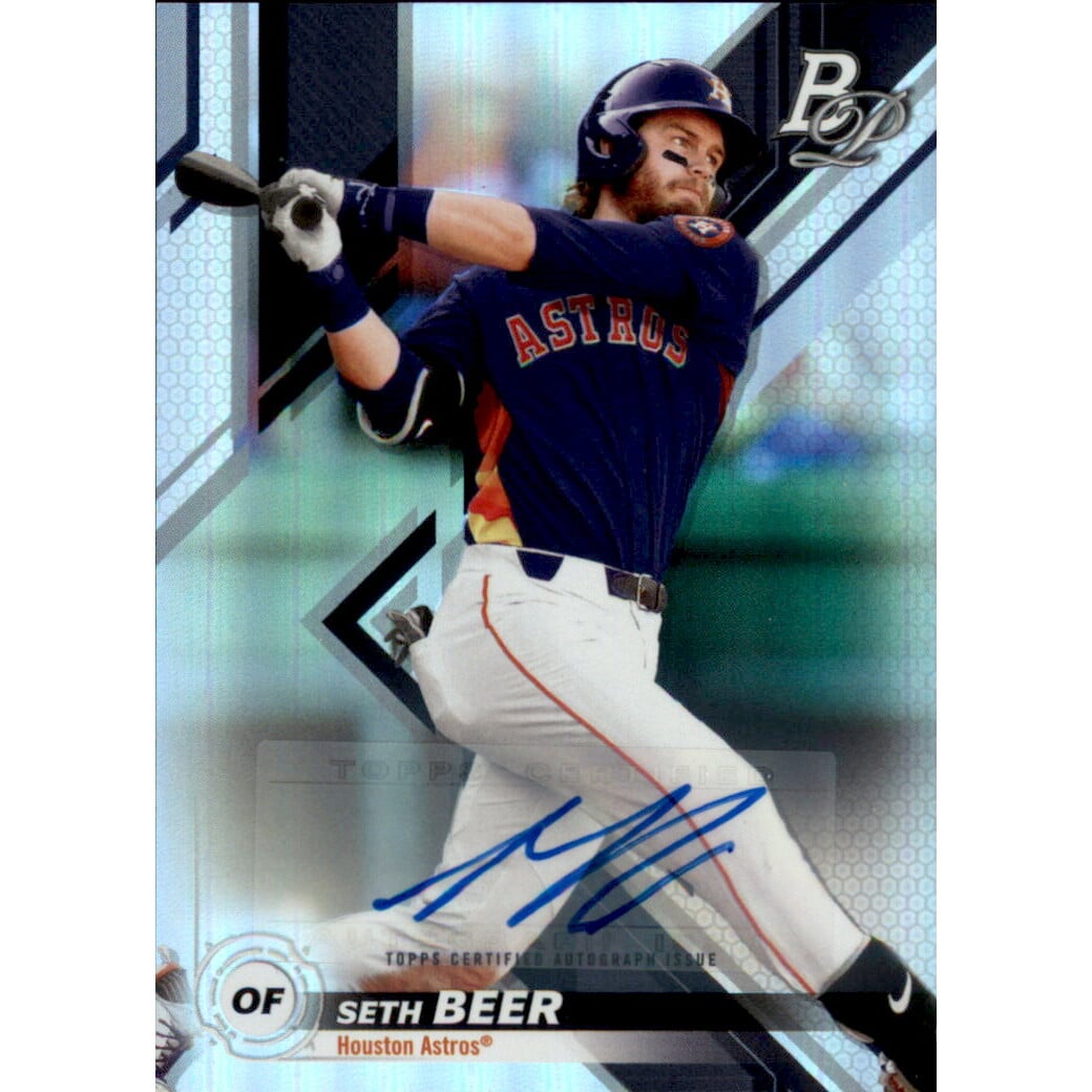 2019 Bowman Platinum Top Prospect Autographs #TOP28 Seth Beer. rookie card picture