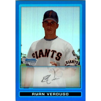 2009 Bowman Chrome Prospects Blue Refractors #BCP78 Ryan Verdugo