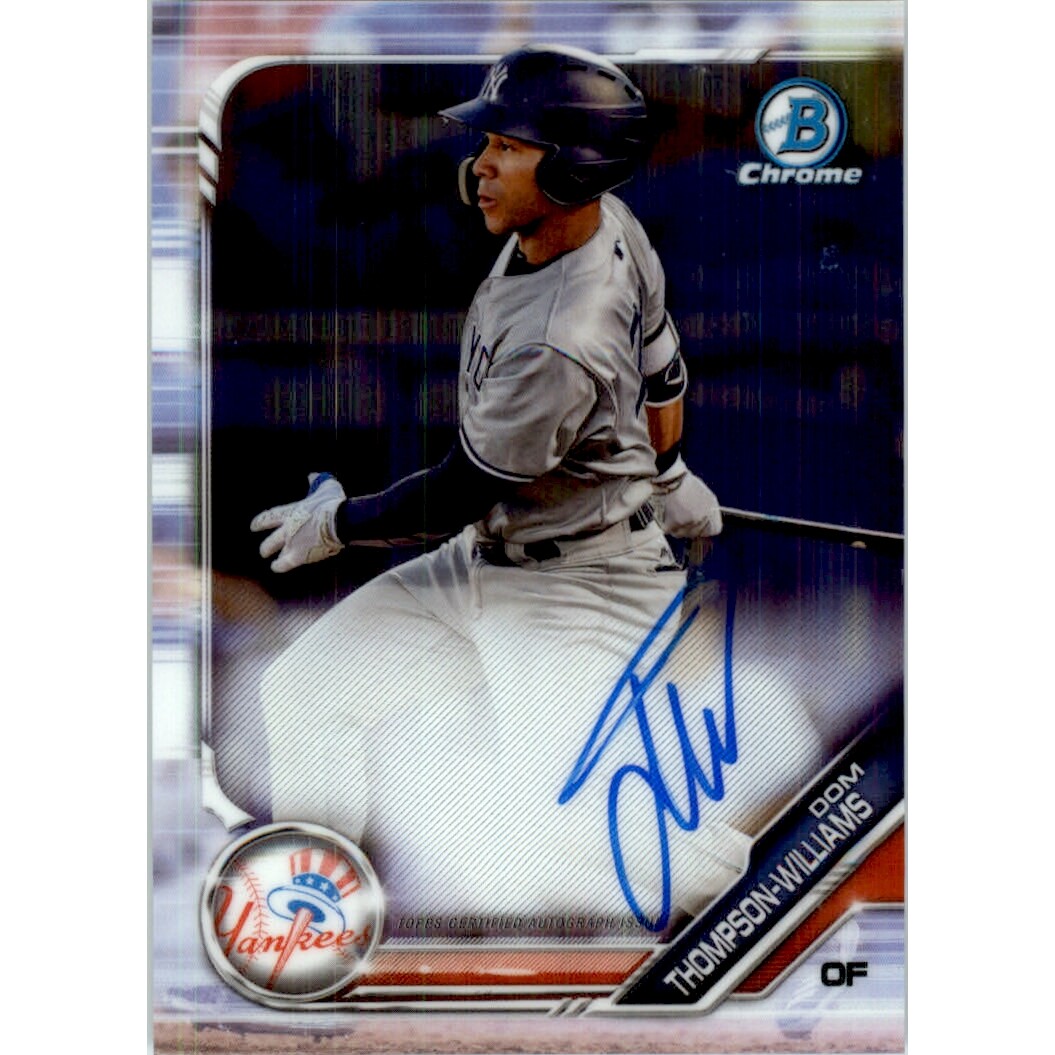 2019 Bowman Chrome Prospect Autographs #CPADTW Dom Thompson-Williams. rookie card picture