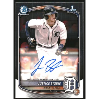 2025 Bowman Chrome Prospect Autographs #CPAJB Justice Bigbie