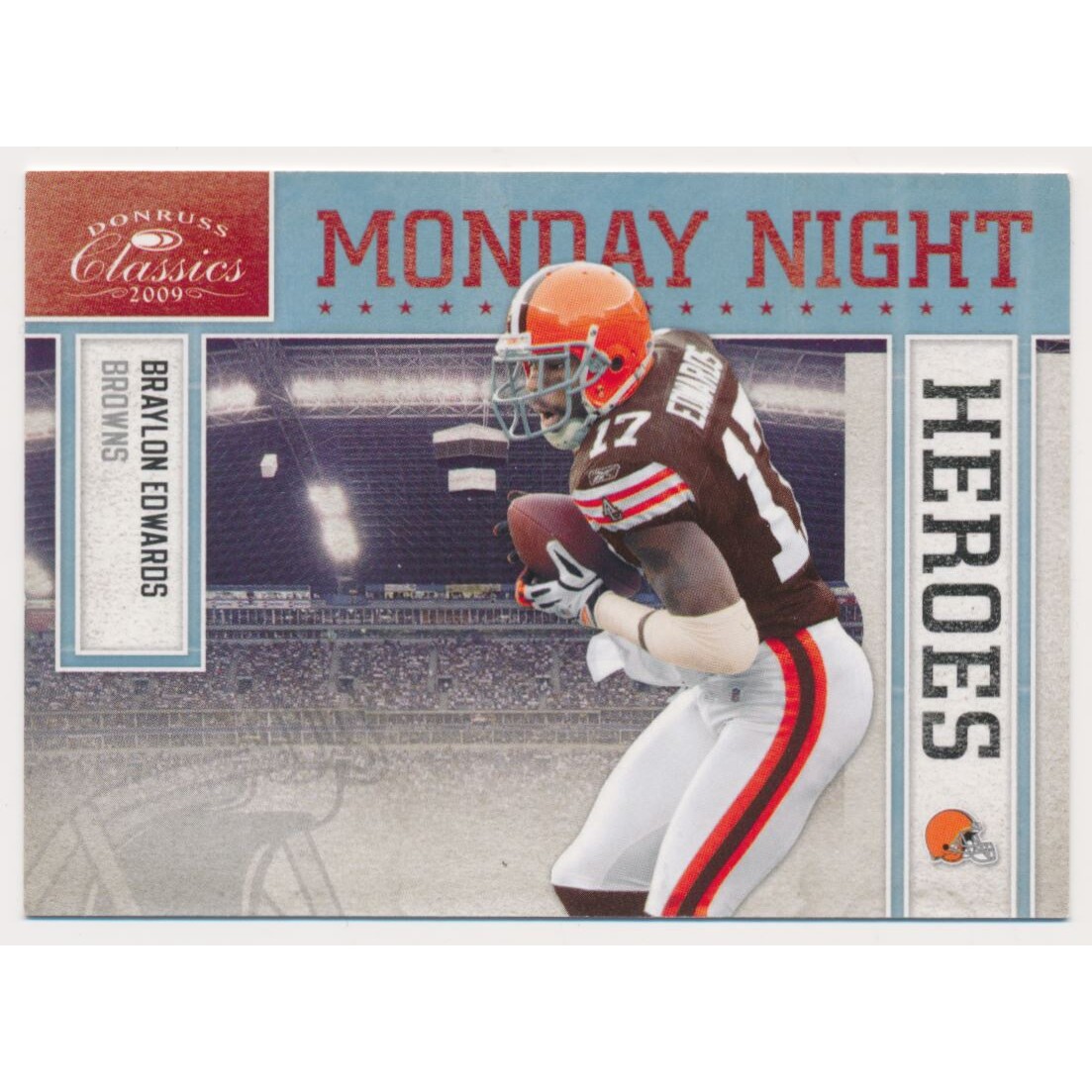 2009 Donruss Classics Monday Night Heroes Platinum #12 Braylon Edwards. rookie card picture