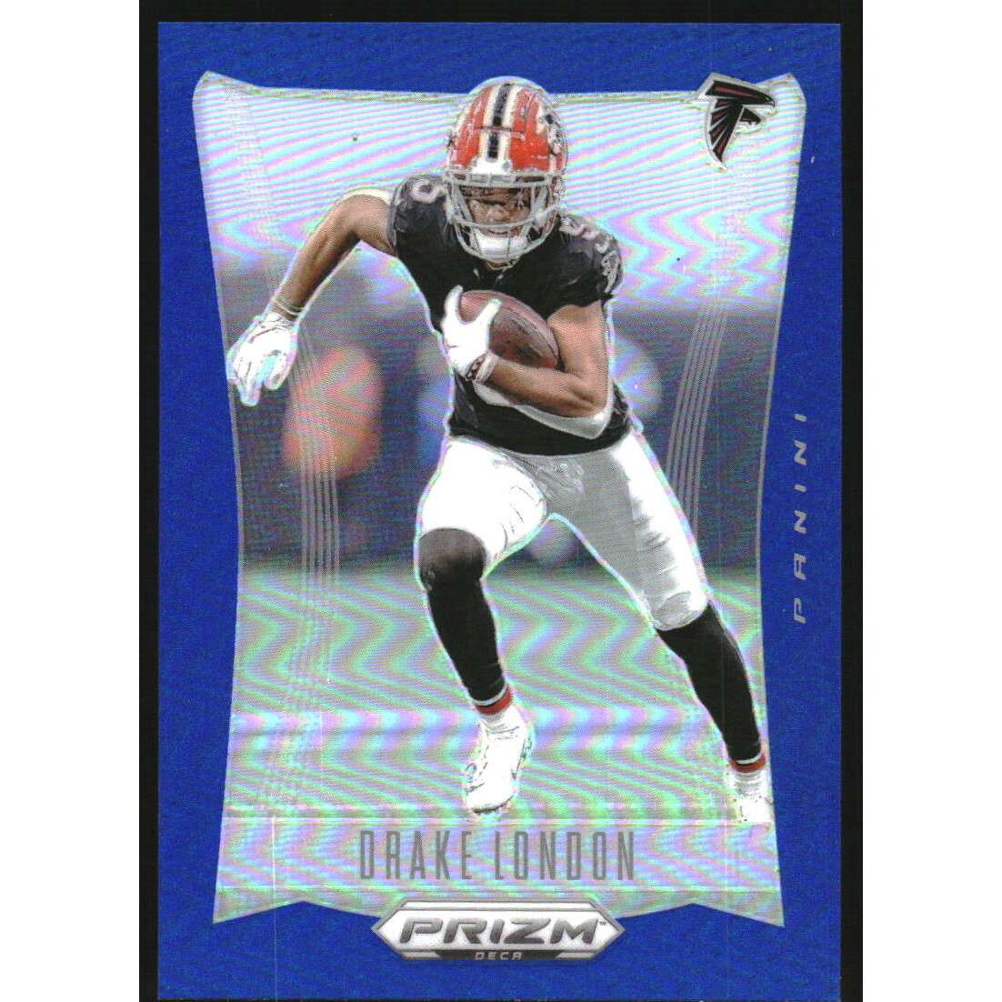2024 Panini Prizm Deca Prizms Blue #11 Drake London. rookie card picture