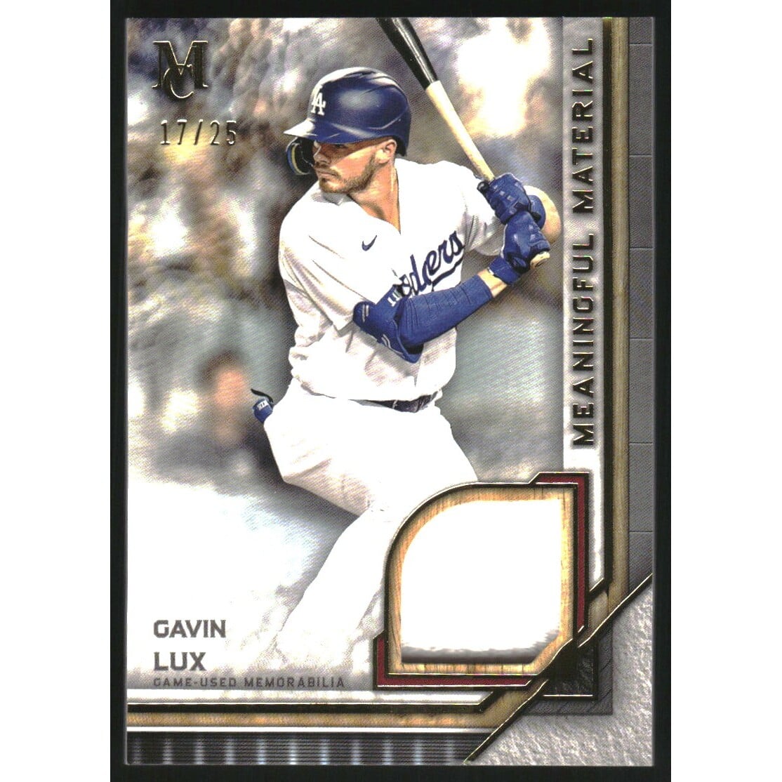 2023 Topps Museum Collection Meaningful Material Relics Gold #MMRGL Gavin Lux. rookie card picture