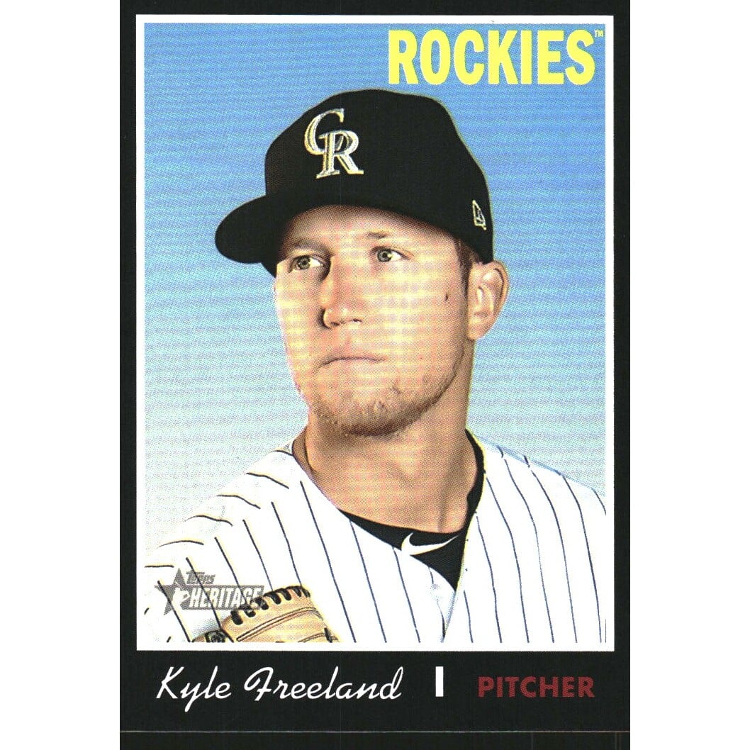 2019 Topps Heritage Black Border #253 Kyle Freeland. rookie card picture