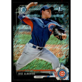 2017 Bowman Chrome Mini Prospects Black Shimmer Refractors #BCP216 Jose Albertos