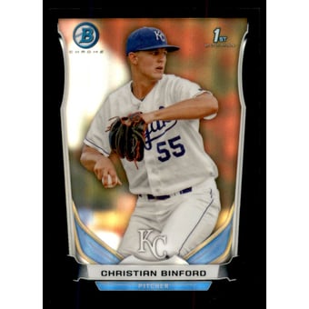 2014 Bowman Chrome Prospects Black Refractors #BCP29 Christian Binford