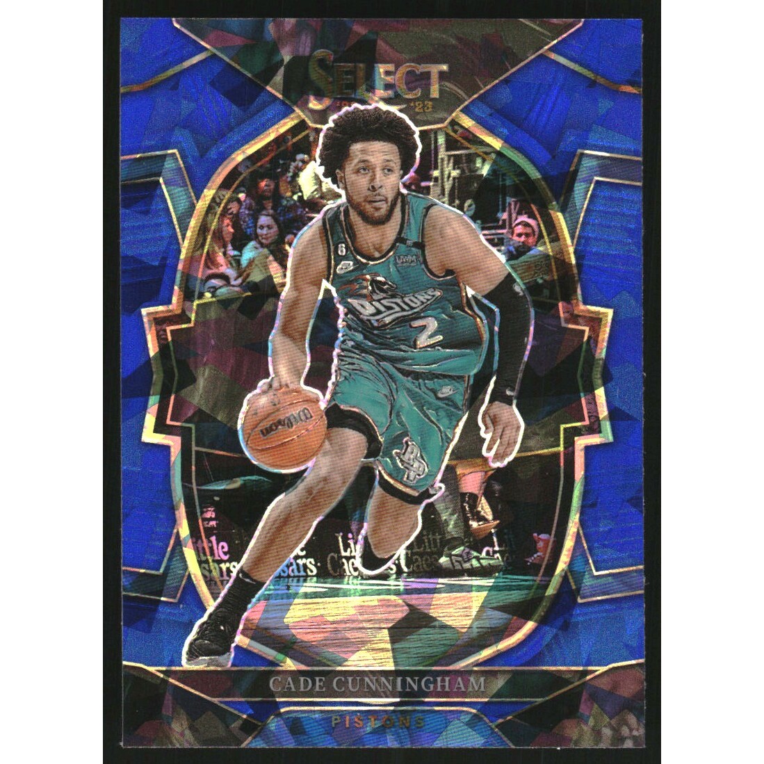 2022-23 Select Prizms Blue Cracked Ice #18 Cade Cunningham