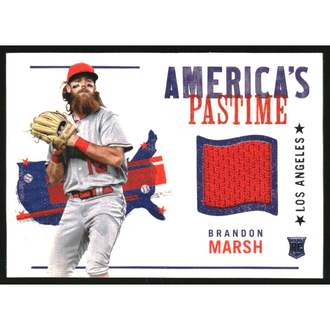 2022 Panini Chronicles America's Pastime Swatches #1 Brandon Marsh. rookie card picture