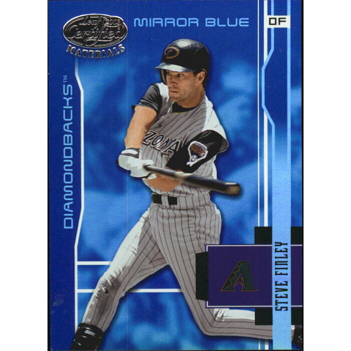 2003 Leaf Certified Materials Mirror Blue #10 Steve Finley