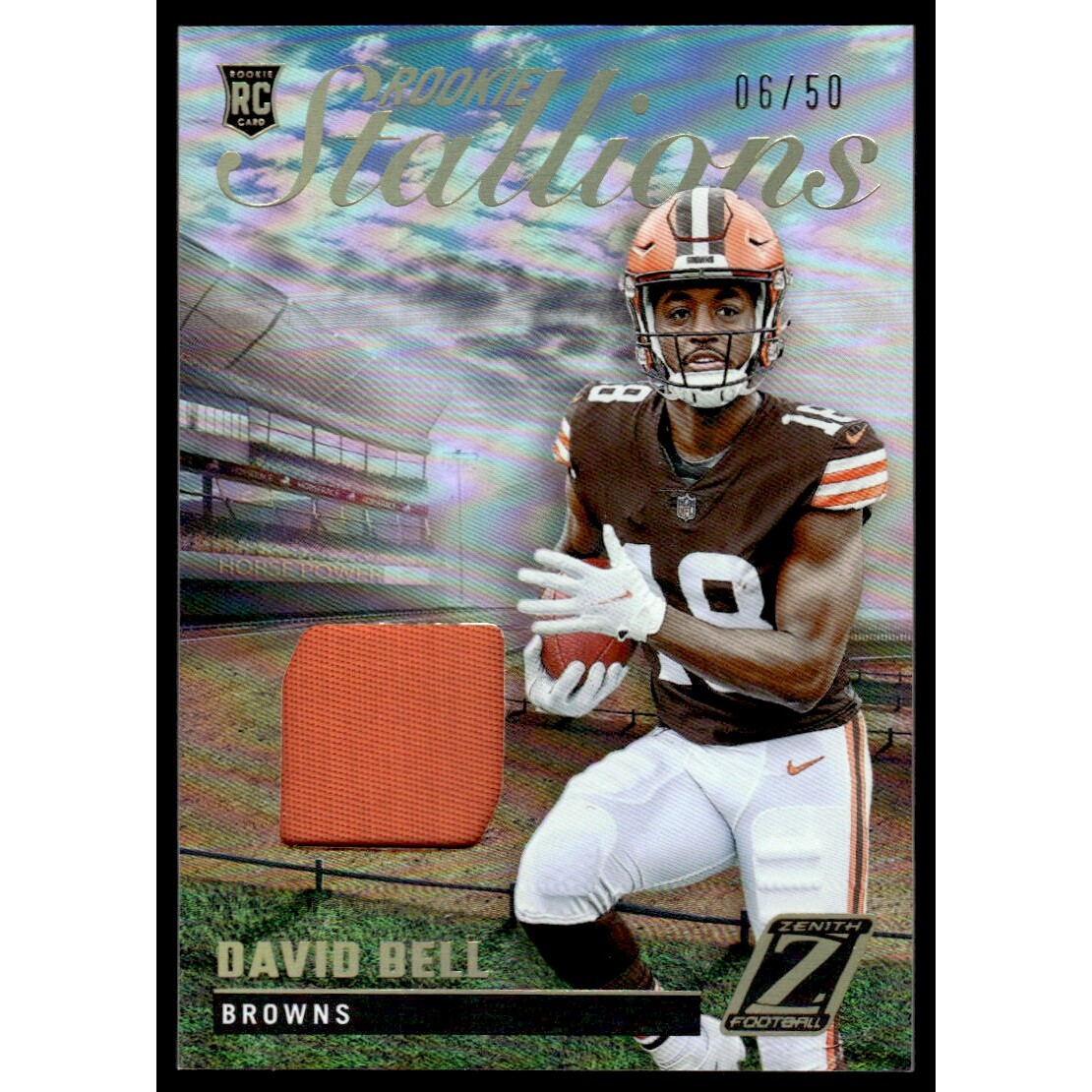 2022 Zenith Rookie Stallions Materials Prime #32 David Bell