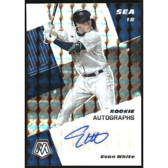 2021 Panini Mosaic Rookie Autographs Mosaic #8 Evan White