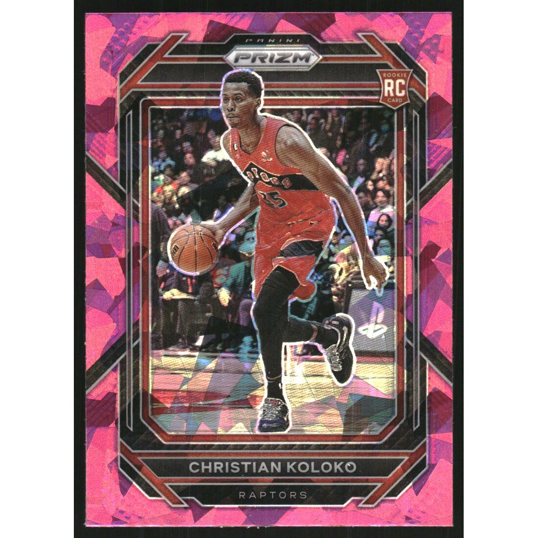 2022-23 Panini Prizm Prizms Pink Ice #265 Christian Koloko