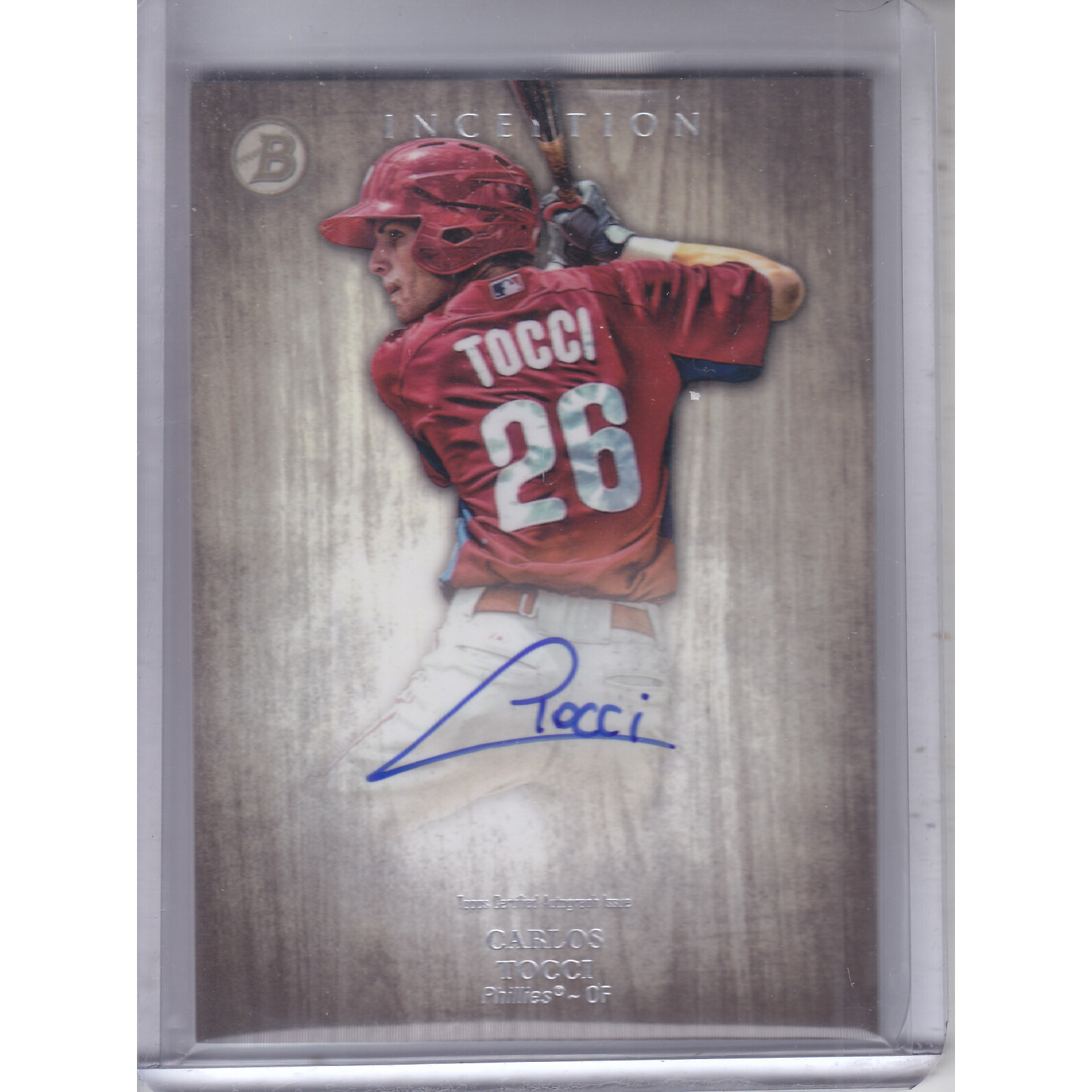 2014 Bowman Inception Prospect Autographs #PACT Carlos Tocci. rookie card picture