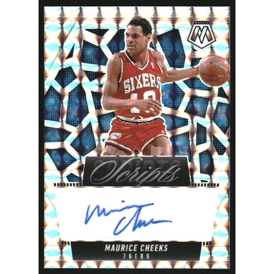 2024-25 Panini Mosaic Scripts #83 Maurice Cheeks. rookie card picture