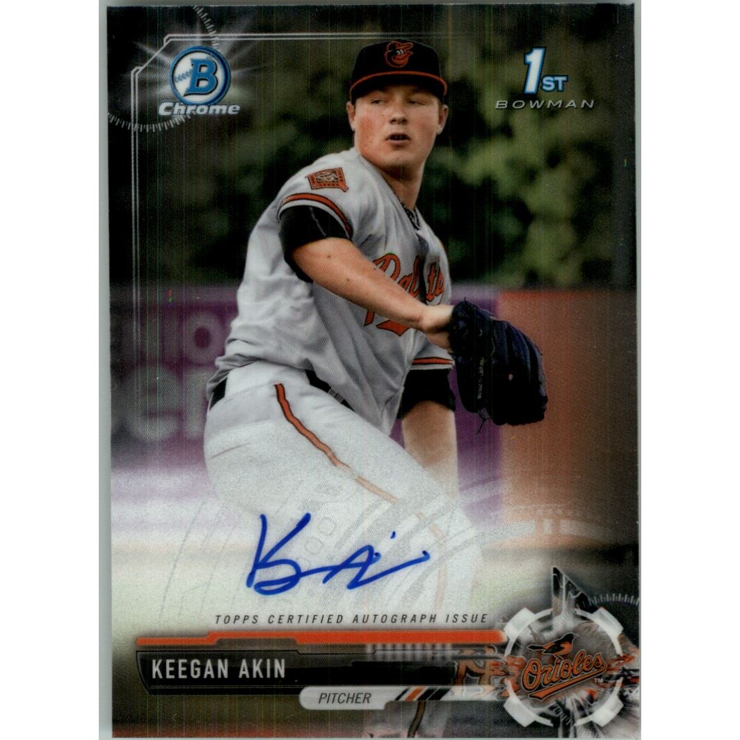 2017 Bowman Chrome Prospect Autographs #CPAKA Keegan Akin