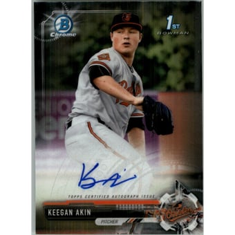 2017 Bowman Chrome Prospect Autographs #CPAKA Keegan Akin