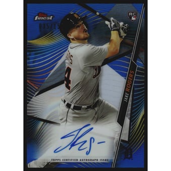 2020 Finest Autographs Blue Refractors #FAJR Jake Rogers