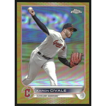 2022 Topps Chrome Update Gold Refractors #USC160 Aaron Civale