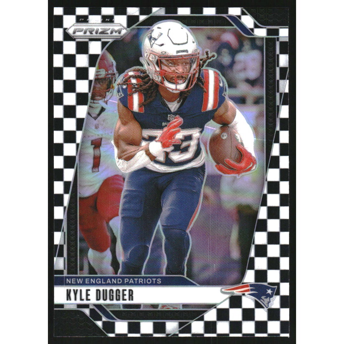 2024 Panini Prizm Prizms Black and White Checker #197 Kyle Dugger. rookie card picture