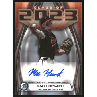 2023 Bowman Chrome Draft Class of '23 Autographs #23AMH Mac Horvath