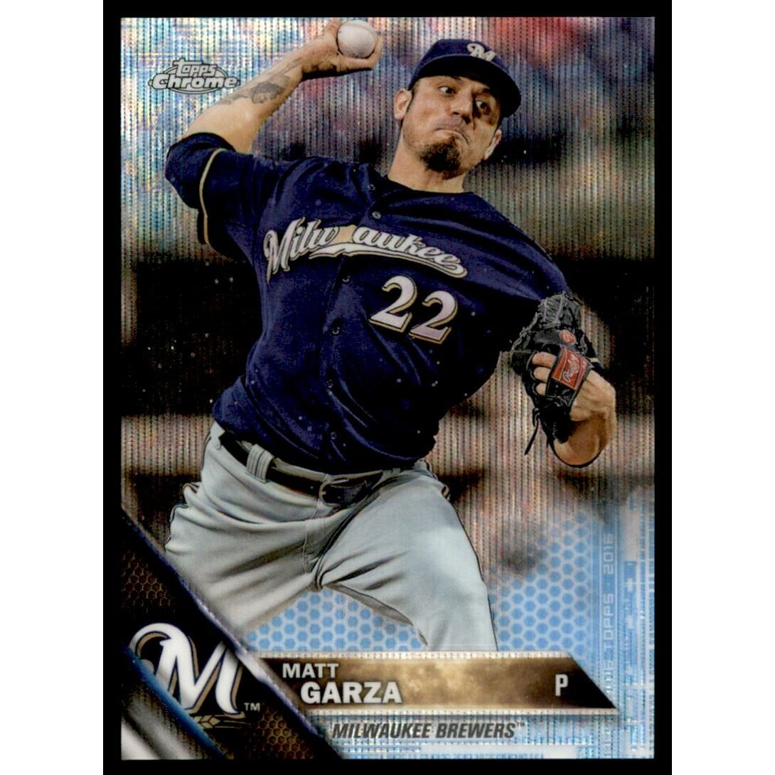 2016 Topps Chrome Blue Wave Refractors #154 Matt Garza. rookie card picture