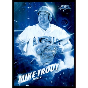 2017 Topps Fire Fired Up Blue Chip #F5 Mike Trout