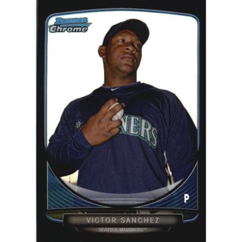 2013 Bowman Chrome Mini Black Refractors #111 Victor Sanchez