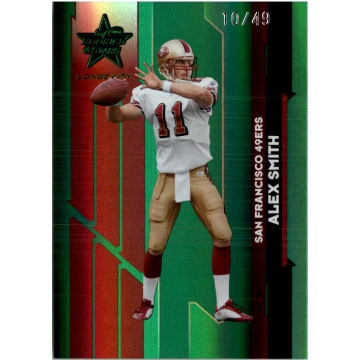 2006 Leaf Rookies and Stars Longevity Target Emerald Parallel #87 Alex Smith QB