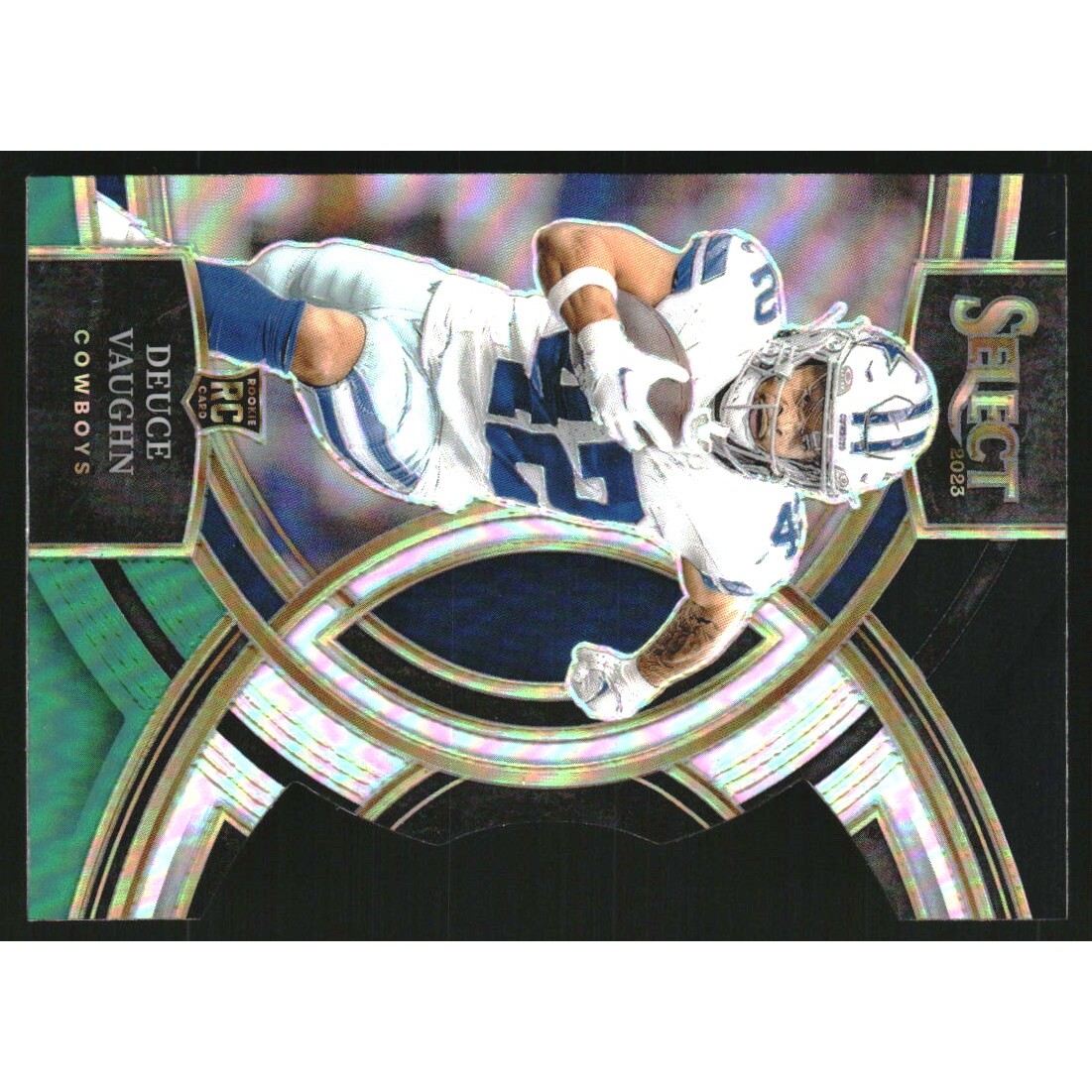 2023 Select Prizm Black and Green Die Cut #128 Deuce Vaughn