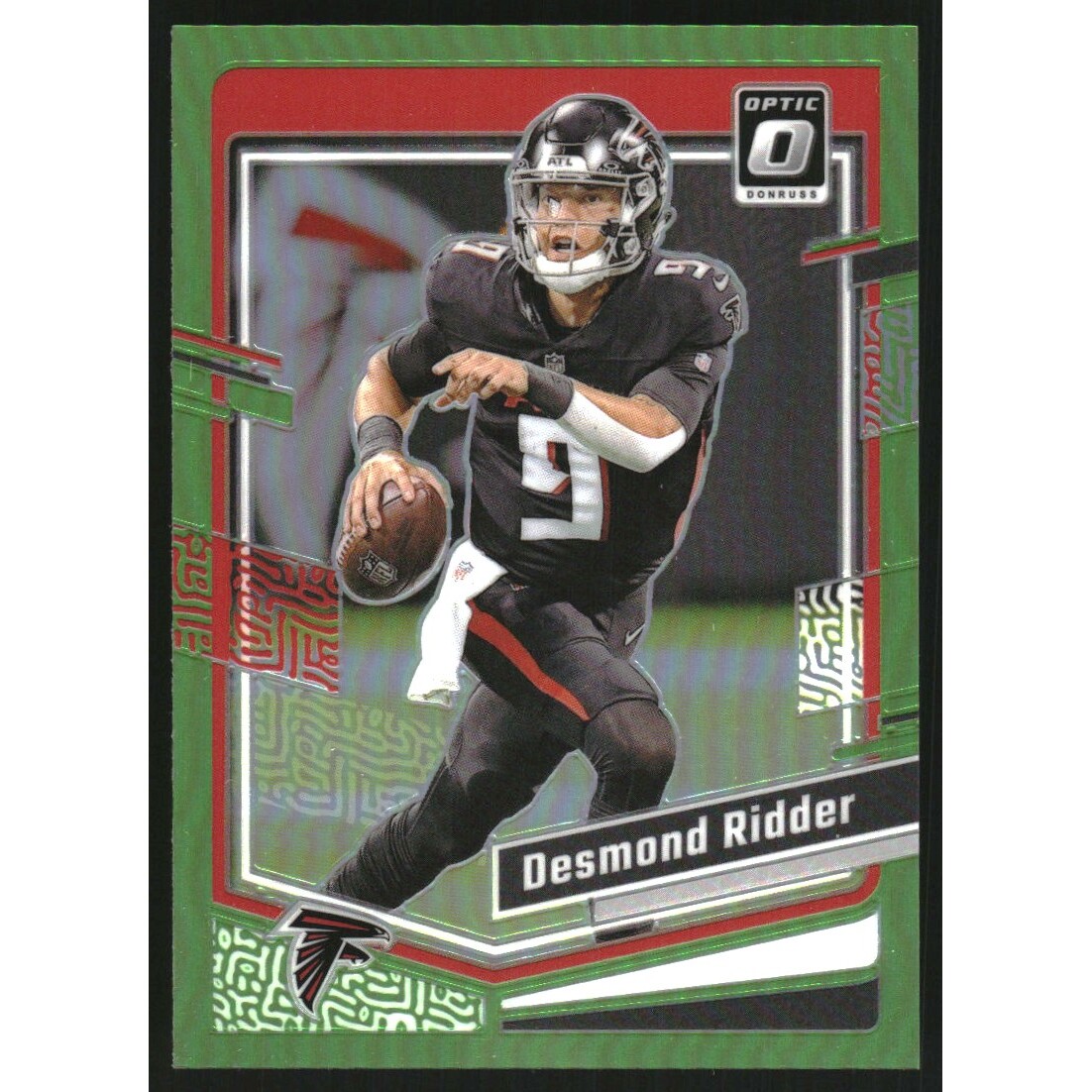 2023 Donruss Optic Lime Green #9 Desmond Ridder. rookie card picture