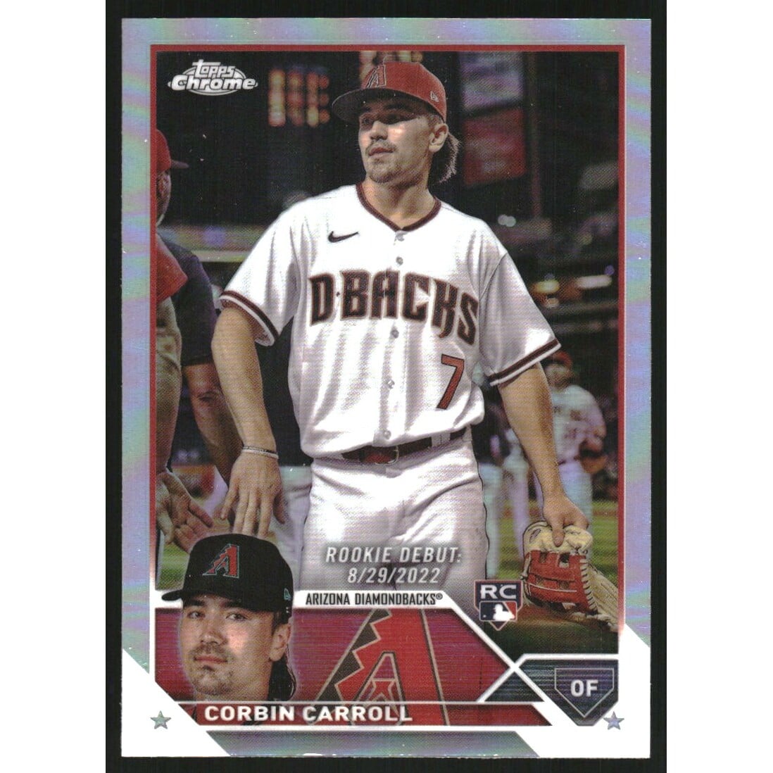 2023 Topps Chrome Update Refractors #USC220 Corbin Carroll. rookie card picture