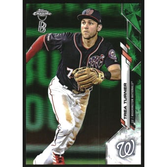 2020 Topps Chrome Ben Baller Green Refractors #7 Trea Turner