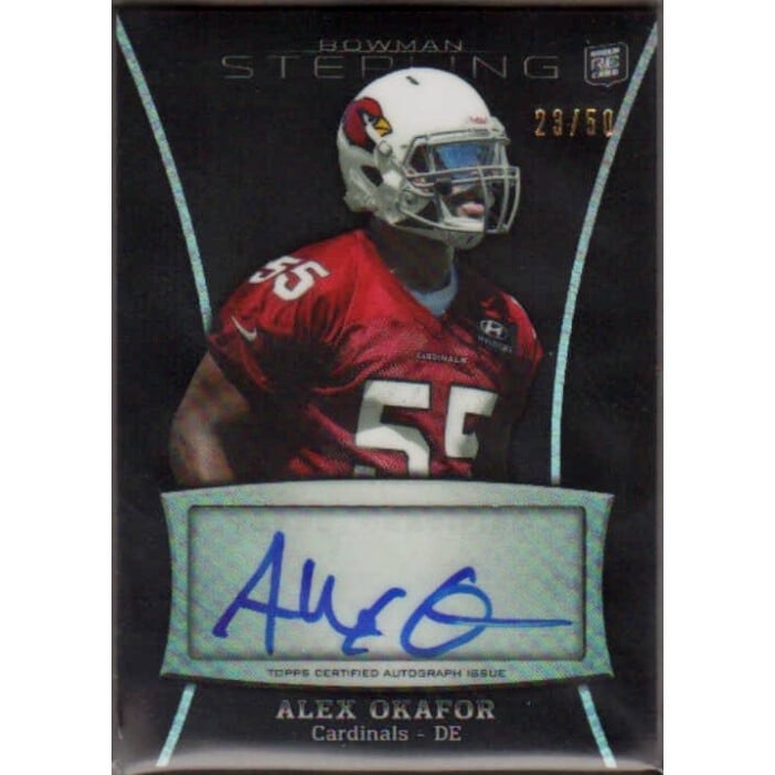 2013 Bowman Sterling Autographs Black Refractors #BSAAO Alex Okafor 2013 Bowman Sterling Autographs Black Refractors #BSAAO Alex Okafor
