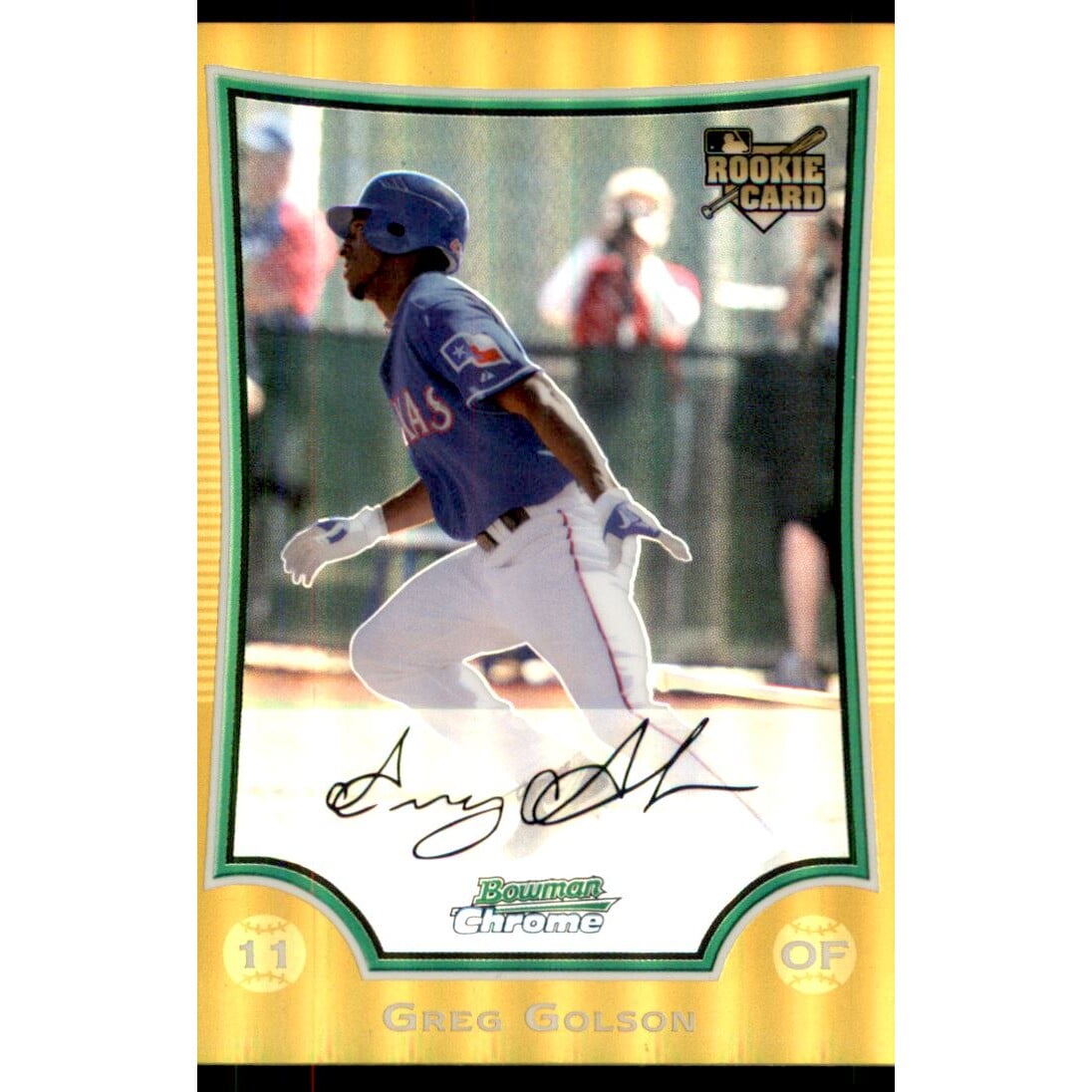 2009 Bowman Chrome Gold Refractors #202 Greg Golson. rookie card picture