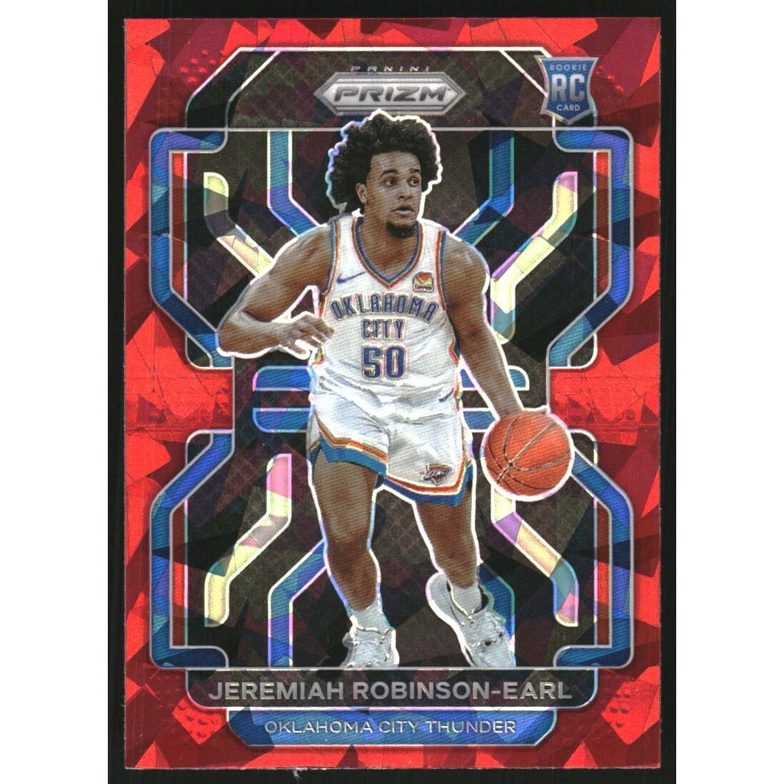 2021-22 Panini Prizm Prizms Red Ice #319 Jeremiah Robinson-Earl