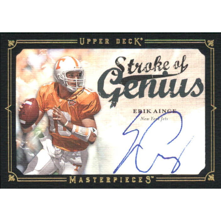 2008 UD Masterpieces Stroke Of Genius Autographs #SOG34 Erik Ainge