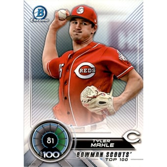 2018 Bowman Chrome 5x7 Scouts Top 100 #BTP81 Tyler Mahle