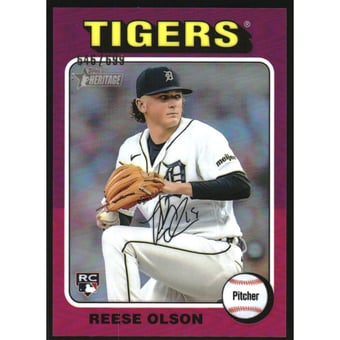 2024 Topps Heritage Chrome Refractors #439 Reese Olson HN