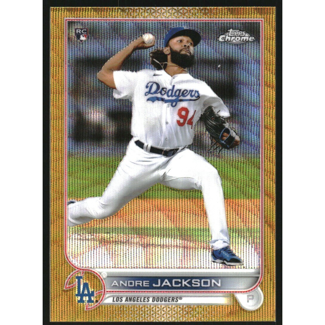 2022 Topps Chrome Gold Wave Refractors #121 Andre Jackson. rookie card picture