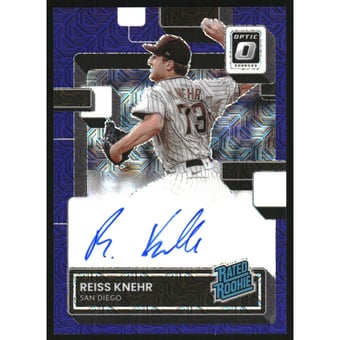 2022 Donruss Optic Rated Rookies Signatures Purple Mojo #41 Reiss Knehr/88