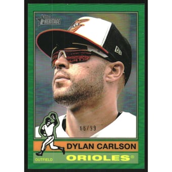 2025 Topps Heritage Chrome Green Refractors #618 Dylan Carlson