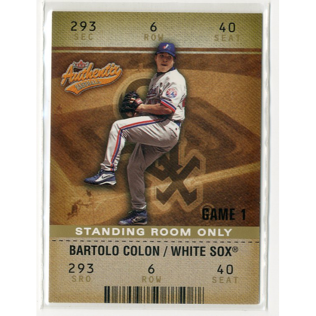 2003 Fleer Authentix Standing Room Only #98 Bartolo Colon