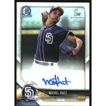 2018 Bowman Chrome Prospect Autographs Refractors #CPAMB Michel Baez