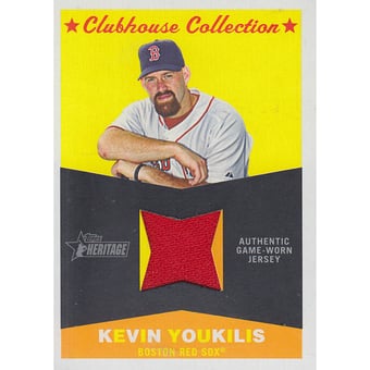 2009 Topps Heritage Clubhouse Collection Relics #KY Kevin Youkilis Jsy