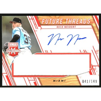 2019 Elite Extra Edition Future Threads Signatures Orange #23 Nick Neidert/149