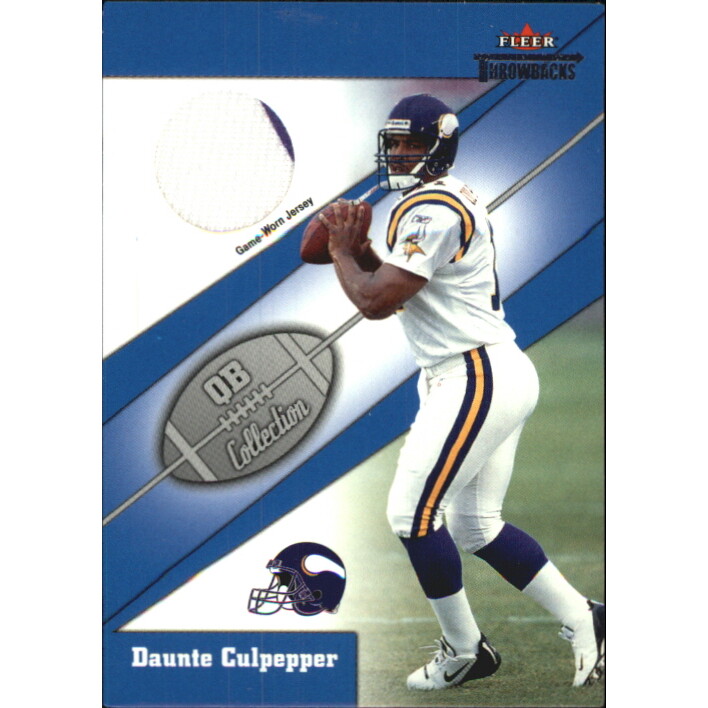2002 Fleer Throwbacks QB Collection Memorabilia #2 Daunte Culpepper