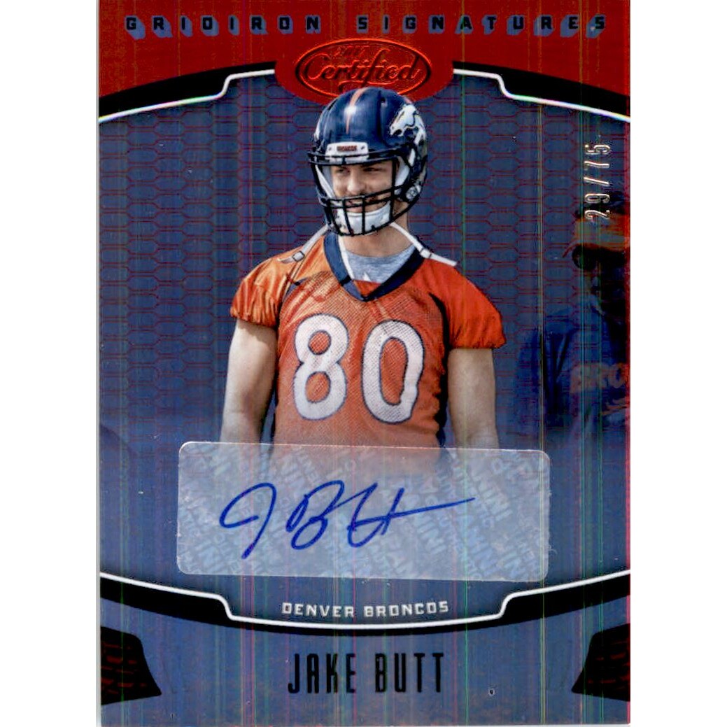 2017 Certified Gridiron Signatures Mirror Red #9 Jake Butt