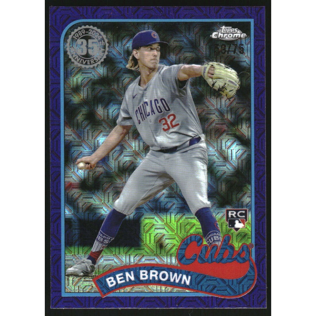 2024 Topps Update '89 Topps Silver Pack Chrome Purple Refractors #T89CU52 Ben Brown. rookie card picture