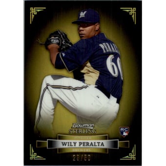 2012 Bowman Sterling Gold Refractors #26 Wily Peralta